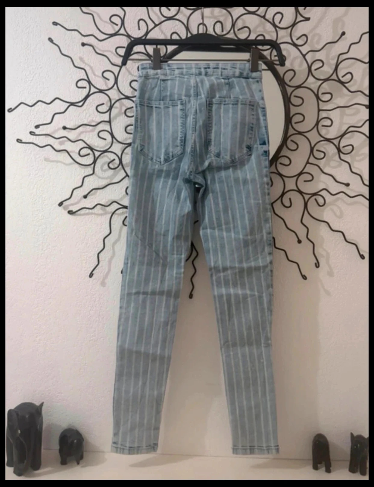 Skinny Jennyfer Don’t Call Me High Waist Striped Jeans – Size 32 (XXS) – photo 3